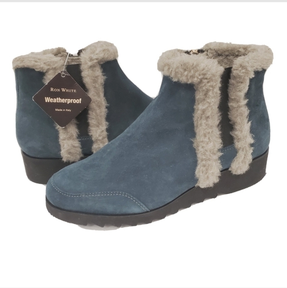 NEW Ron White Adaley Faux Shearling Trimmed Boot